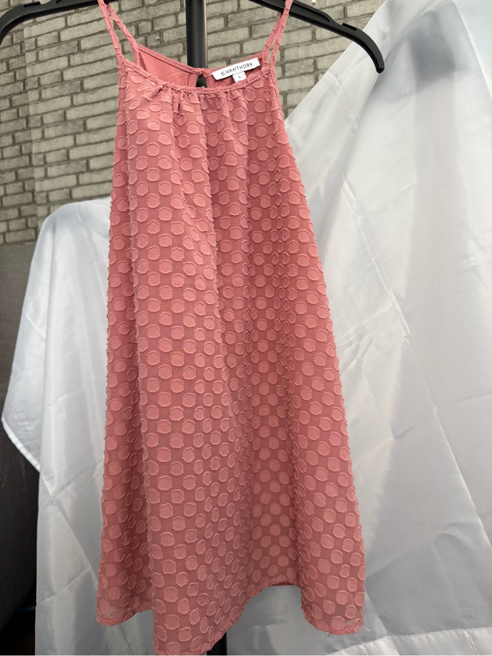 Lush Pink Textured A-Line Tank Blouse